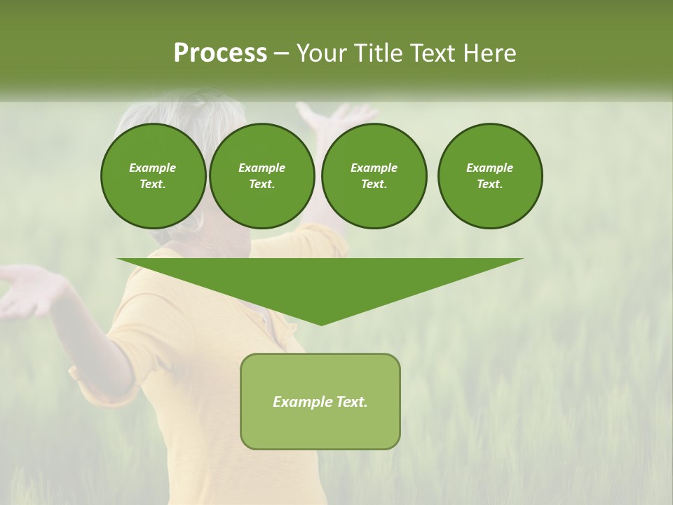 A Woman Standing In A Field Of Green Grass PowerPoint Template