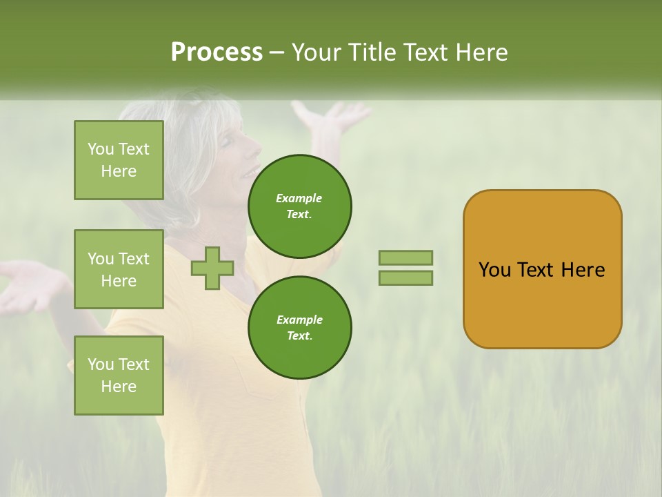 A Woman Standing In A Field Of Green Grass PowerPoint Template