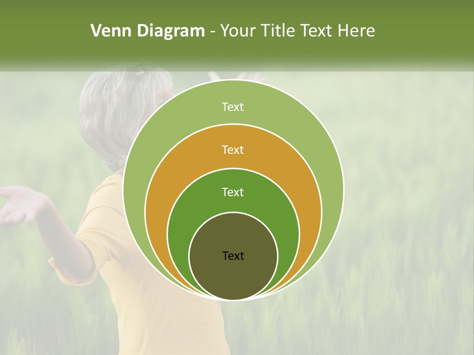 A Woman Standing In A Field Of Green Grass PowerPoint Template