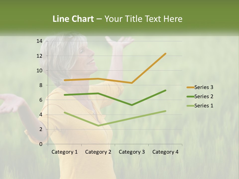 A Woman Standing In A Field Of Green Grass PowerPoint Template