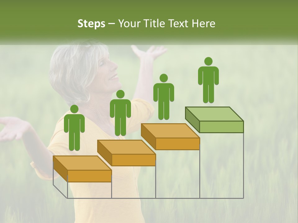 A Woman Standing In A Field Of Green Grass PowerPoint Template
