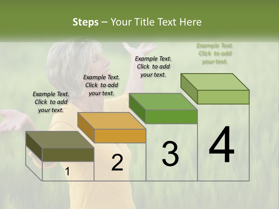 A Woman Standing In A Field Of Green Grass PowerPoint Template