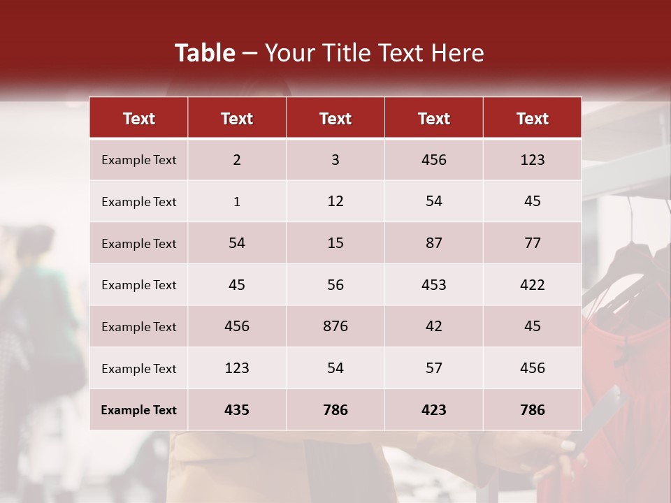 A Woman Looking At A Cell Phone In A Clothing Store PowerPoint Template