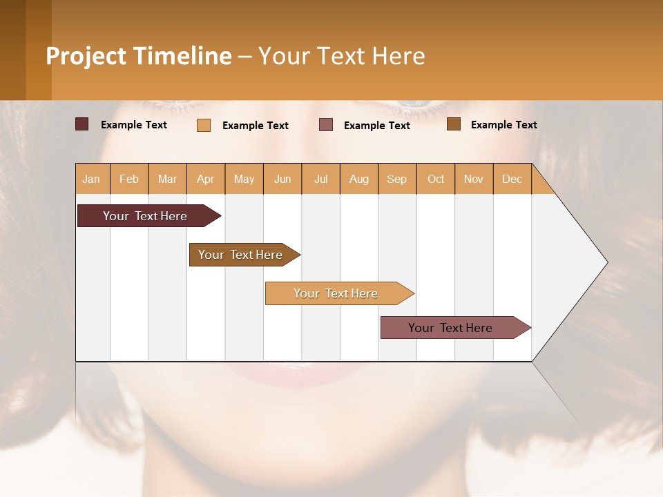 A Beautiful Woman With Blue Eyes And A Smile On Her Face PowerPoint Template