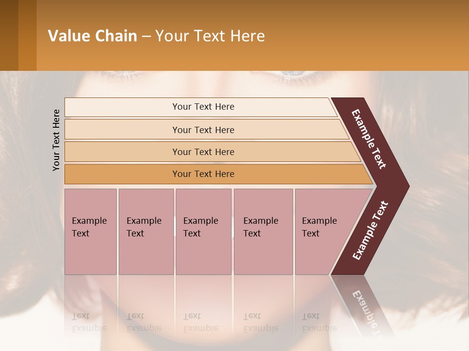 A Beautiful Woman With Blue Eyes And A Smile On Her Face PowerPoint Template