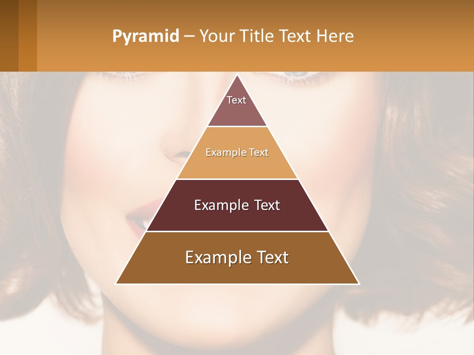 A Beautiful Woman With Blue Eyes And A Smile On Her Face PowerPoint Template