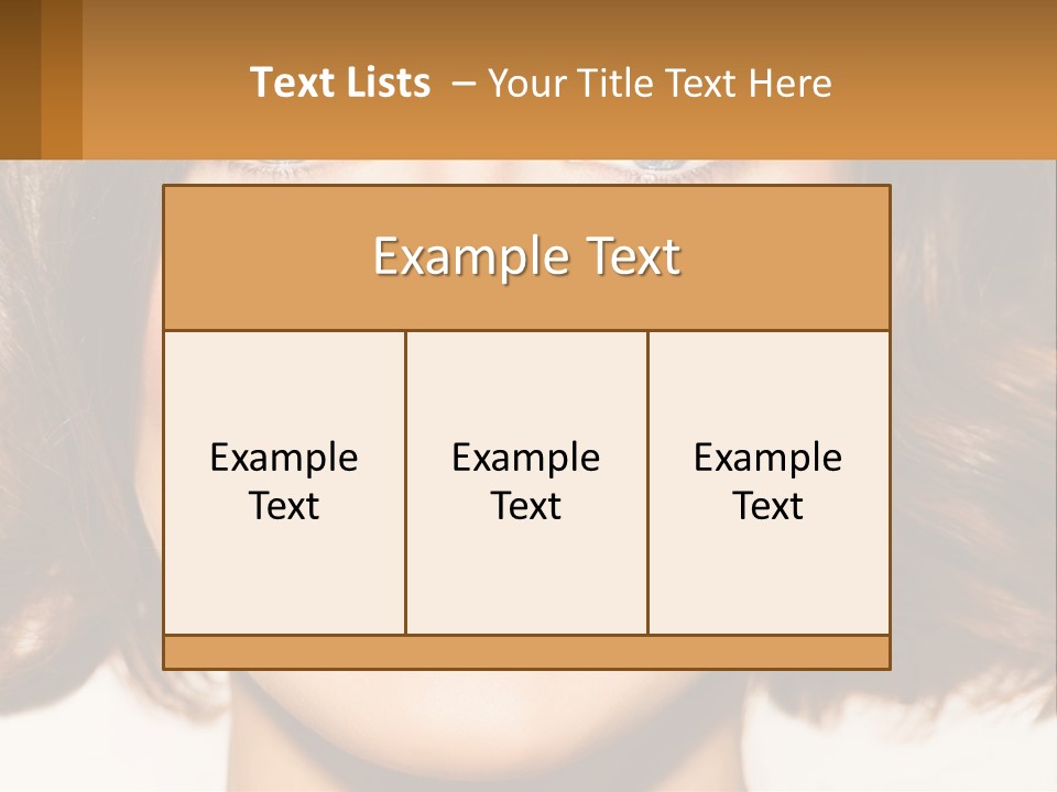 A Beautiful Woman With Blue Eyes And A Smile On Her Face PowerPoint Template