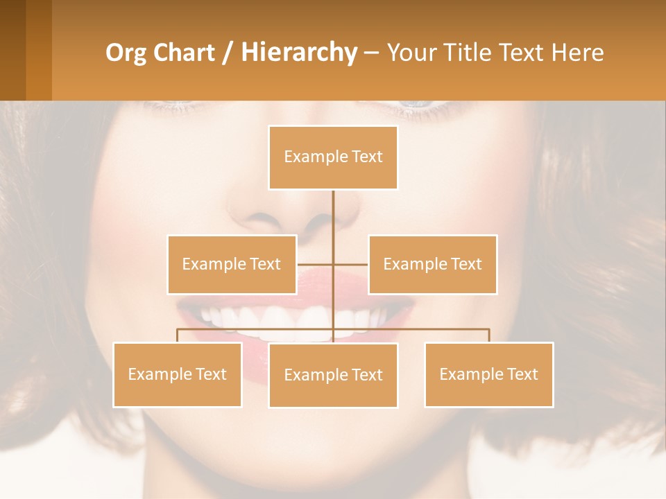 A Beautiful Woman With Blue Eyes And A Smile On Her Face PowerPoint Template