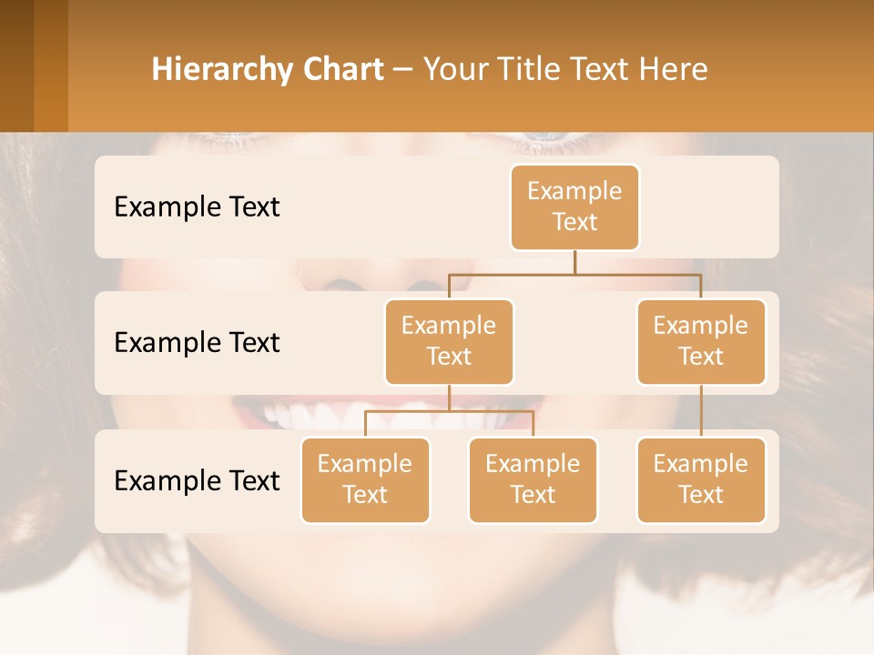 A Beautiful Woman With Blue Eyes And A Smile On Her Face PowerPoint Template