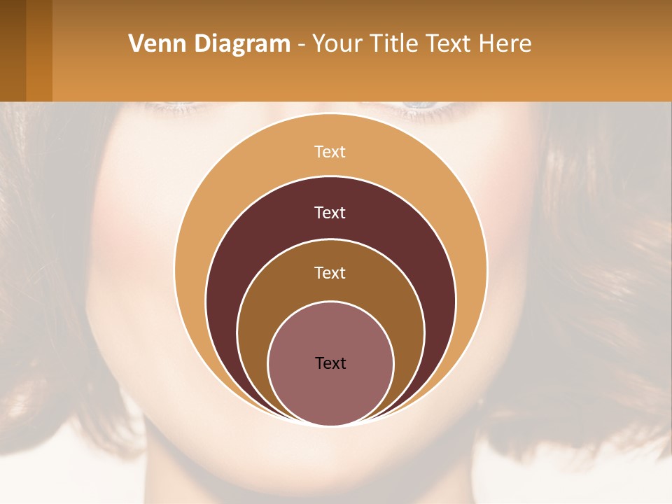 A Beautiful Woman With Blue Eyes And A Smile On Her Face PowerPoint Template