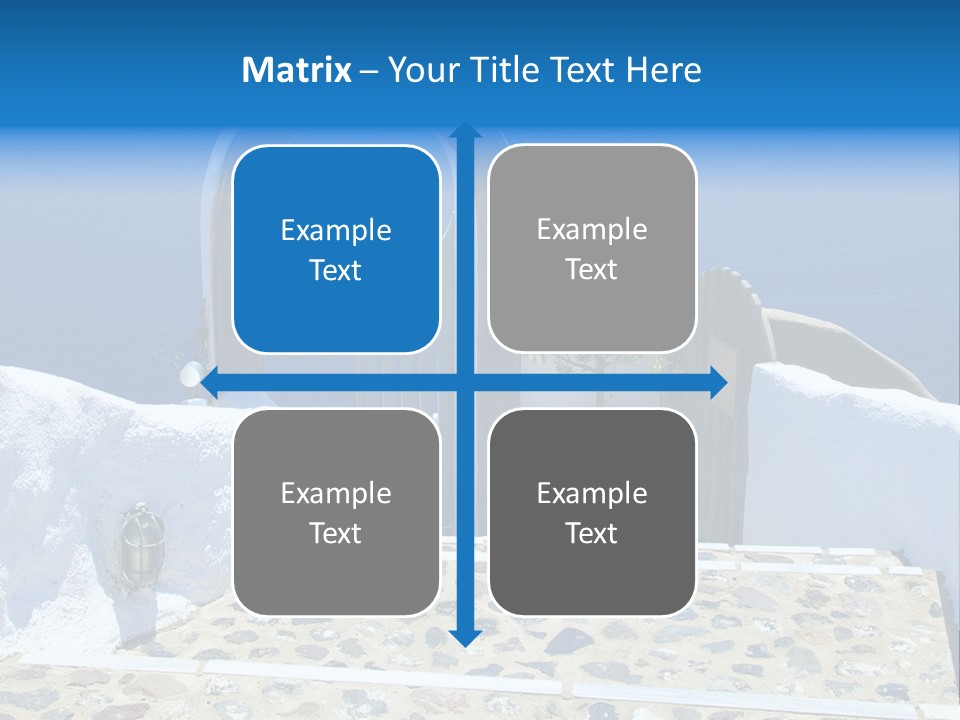 An Arch Over A Blue Ocean With A Plant In The Foreground PowerPoint Template