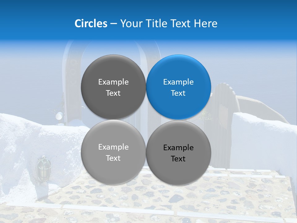 An Arch Over A Blue Ocean With A Plant In The Foreground PowerPoint Template