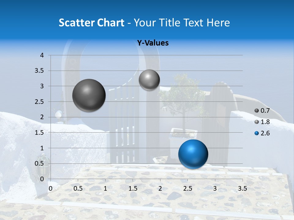 An Arch Over A Blue Ocean With A Plant In The Foreground PowerPoint Template