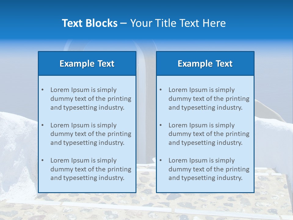 An Arch Over A Blue Ocean With A Plant In The Foreground PowerPoint Template