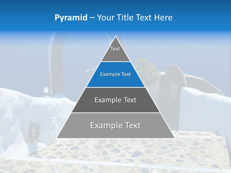 An Arch Over A Blue Ocean With A Plant In The Foreground PowerPoint Template