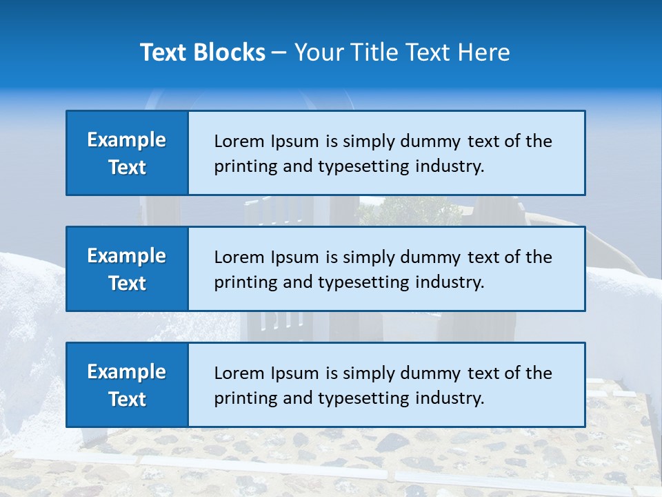 An Arch Over A Blue Ocean With A Plant In The Foreground PowerPoint Template