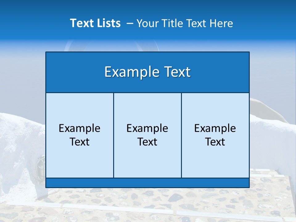 An Arch Over A Blue Ocean With A Plant In The Foreground PowerPoint Template