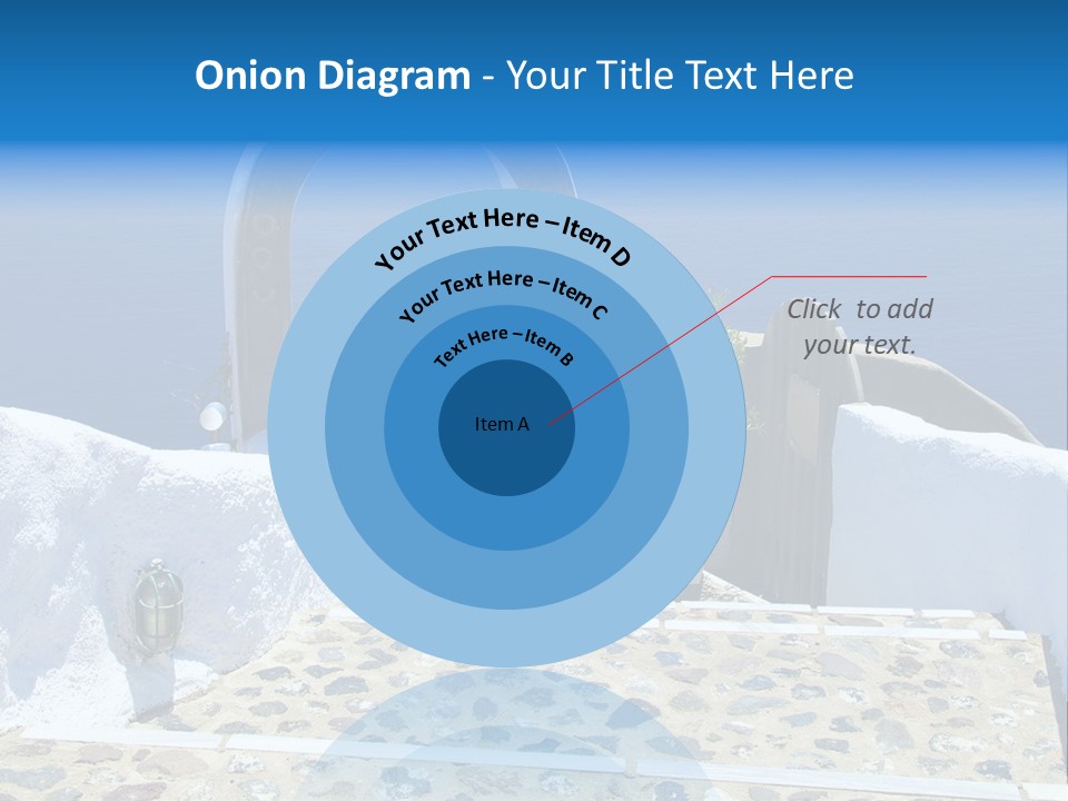 An Arch Over A Blue Ocean With A Plant In The Foreground PowerPoint Template