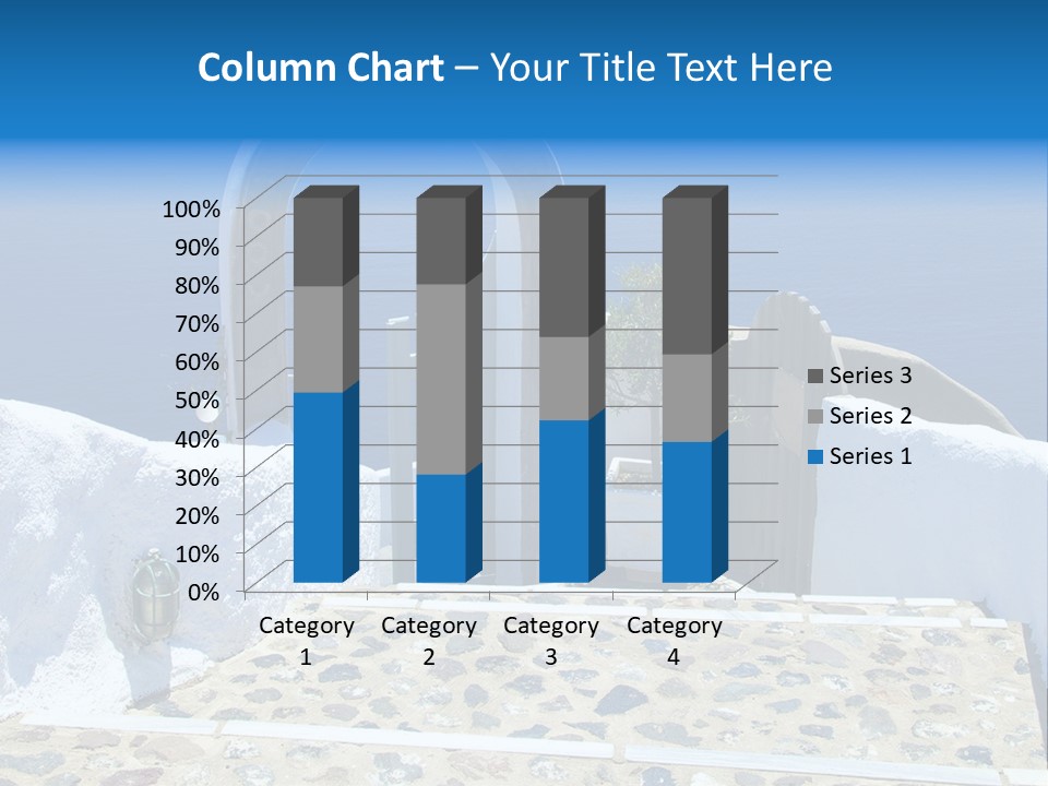 An Arch Over A Blue Ocean With A Plant In The Foreground PowerPoint Template