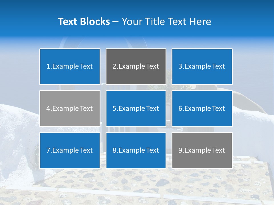 An Arch Over A Blue Ocean With A Plant In The Foreground PowerPoint Template