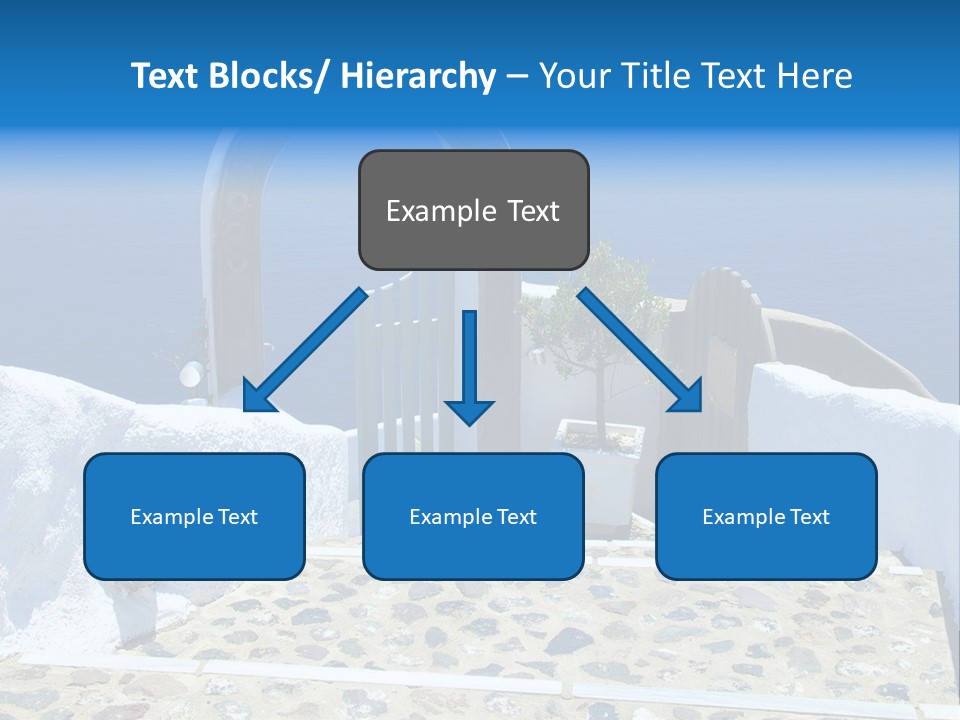 An Arch Over A Blue Ocean With A Plant In The Foreground PowerPoint Template