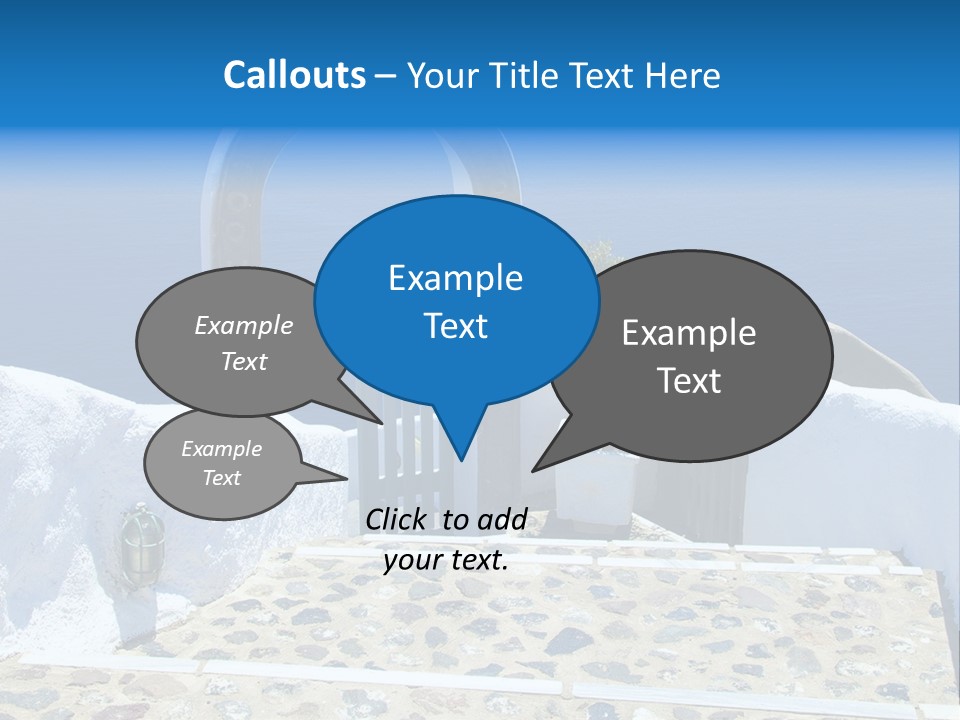 An Arch Over A Blue Ocean With A Plant In The Foreground PowerPoint Template