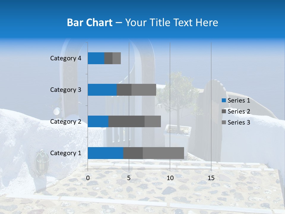 An Arch Over A Blue Ocean With A Plant In The Foreground PowerPoint Template