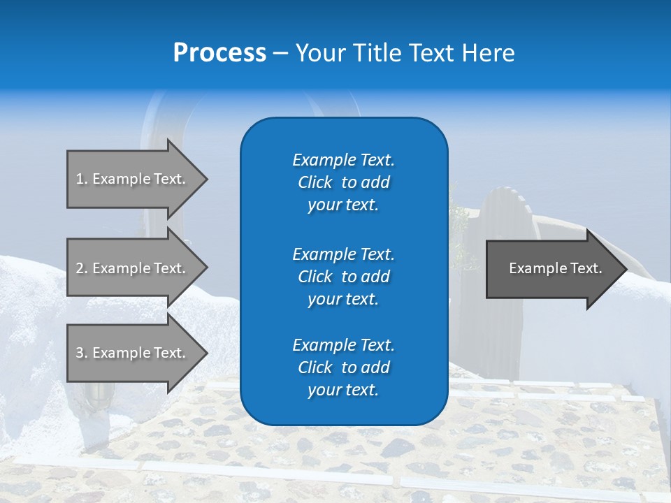 An Arch Over A Blue Ocean With A Plant In The Foreground PowerPoint Template