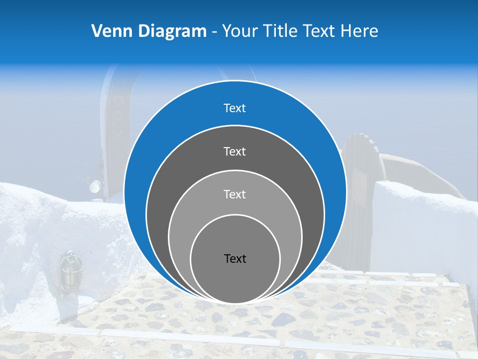 An Arch Over A Blue Ocean With A Plant In The Foreground PowerPoint Template
