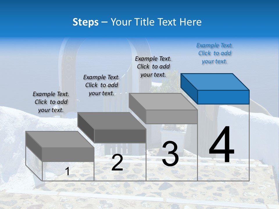 An Arch Over A Blue Ocean With A Plant In The Foreground PowerPoint Template