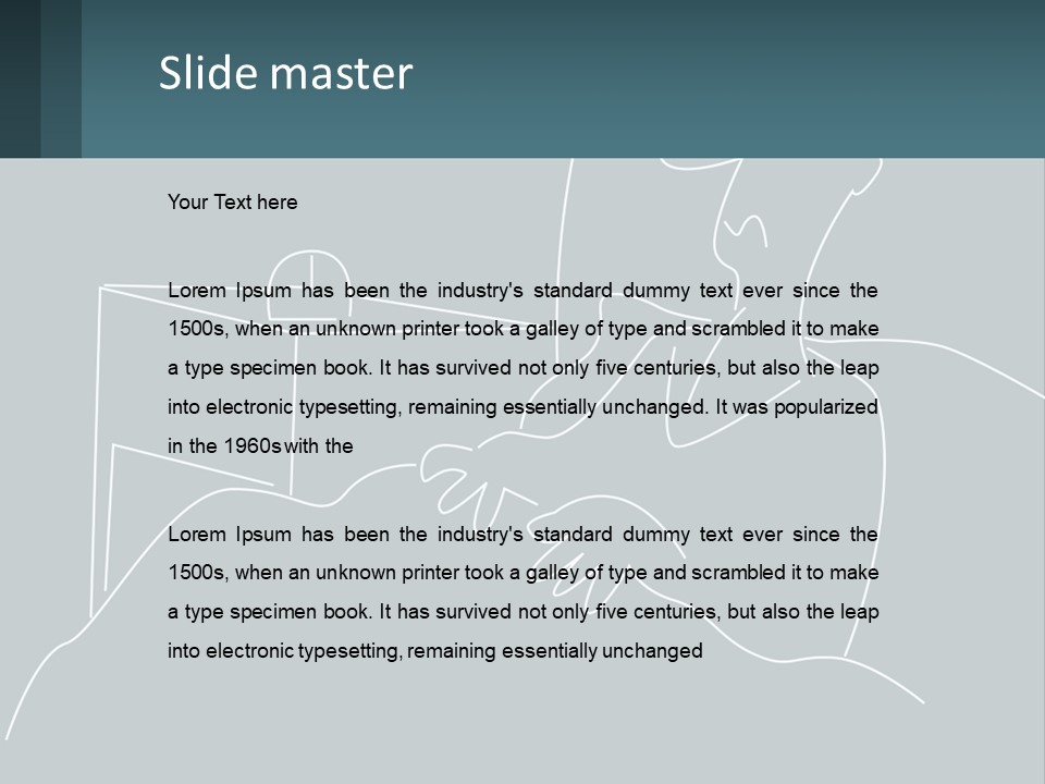 A Man Sitting In Front Of A Desk With A Computer On It PowerPoint Template