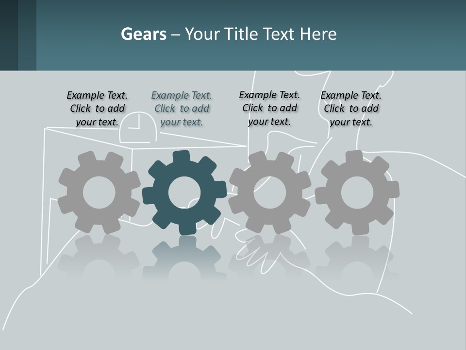 A Man Sitting In Front Of A Desk With A Computer On It PowerPoint Template