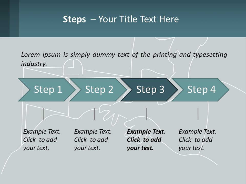 A Man Sitting In Front Of A Desk With A Computer On It PowerPoint Template