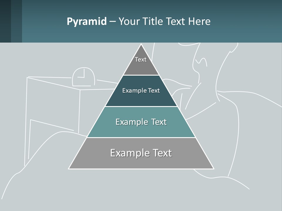 A Man Sitting In Front Of A Desk With A Computer On It PowerPoint Template