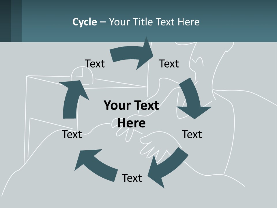 A Man Sitting In Front Of A Desk With A Computer On It PowerPoint Template