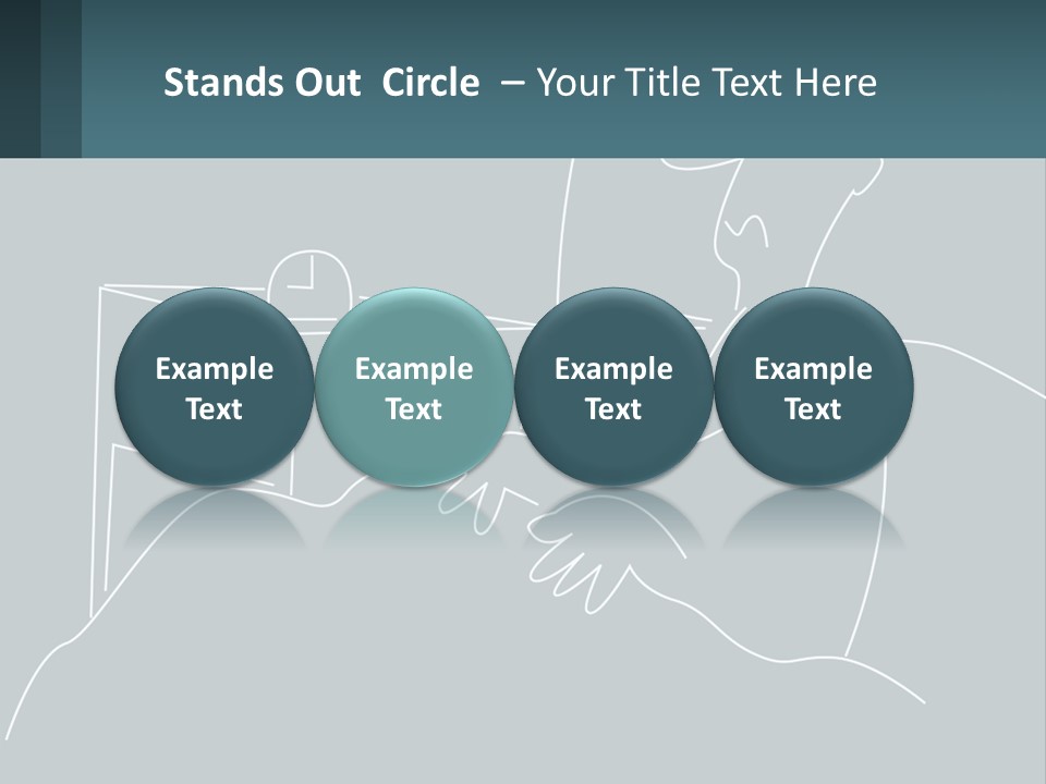 A Man Sitting In Front Of A Desk With A Computer On It PowerPoint Template