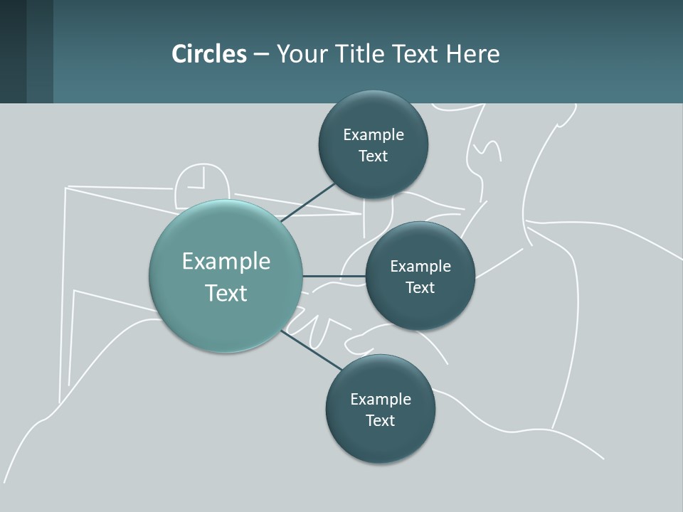 A Man Sitting In Front Of A Desk With A Computer On It PowerPoint Template