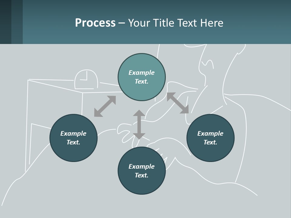 A Man Sitting In Front Of A Desk With A Computer On It PowerPoint Template