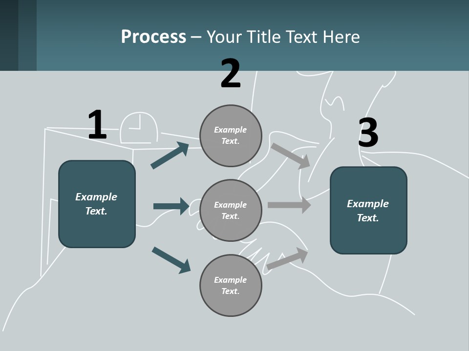 A Man Sitting In Front Of A Desk With A Computer On It PowerPoint Template