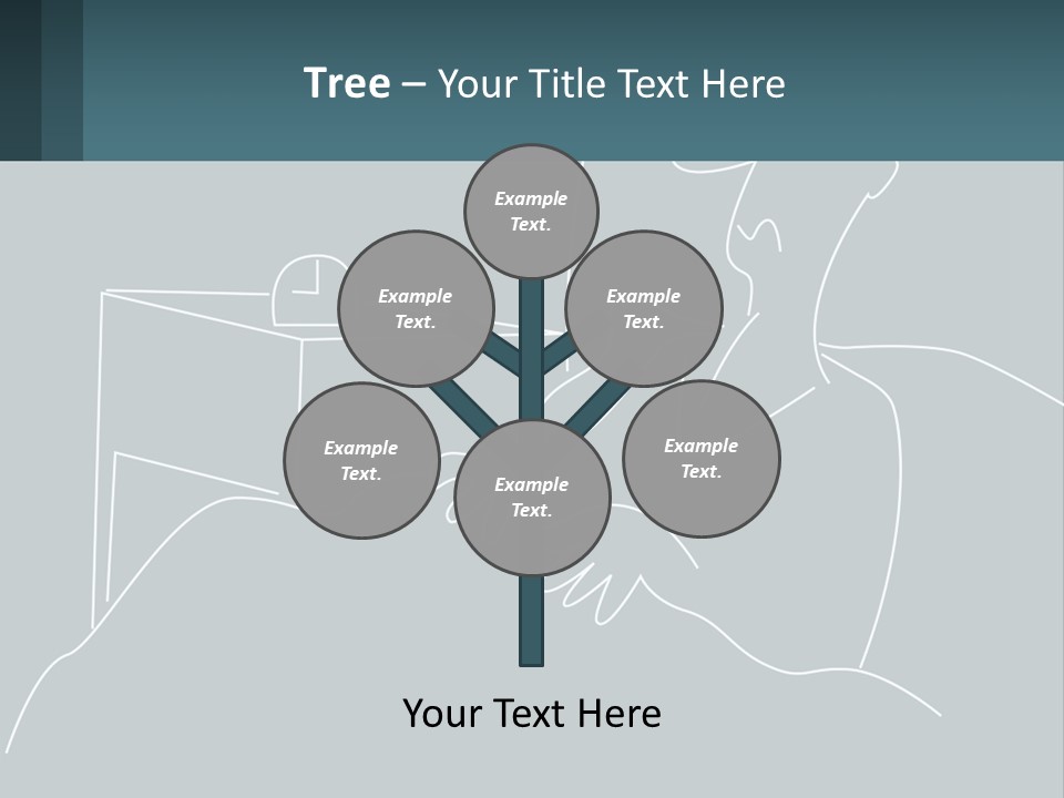 A Man Sitting In Front Of A Desk With A Computer On It PowerPoint Template