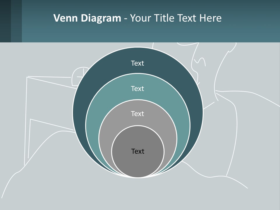A Man Sitting In Front Of A Desk With A Computer On It PowerPoint Template