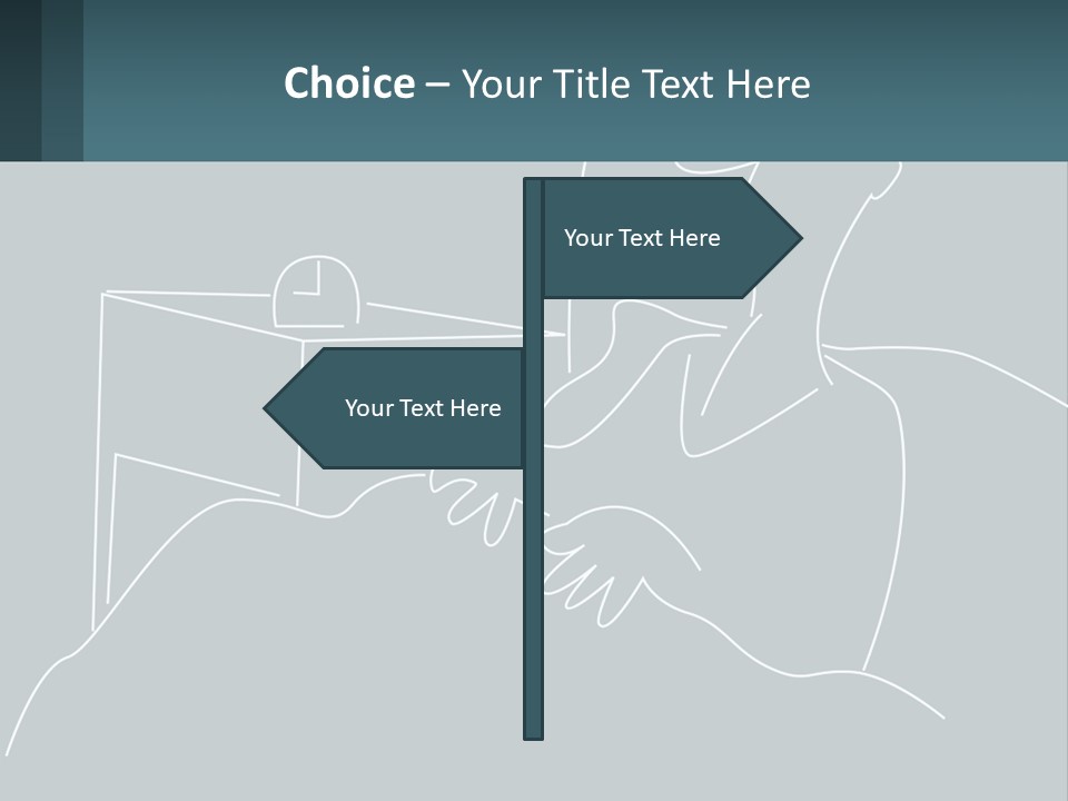 A Man Sitting In Front Of A Desk With A Computer On It PowerPoint Template