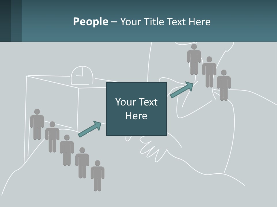 A Man Sitting In Front Of A Desk With A Computer On It PowerPoint Template