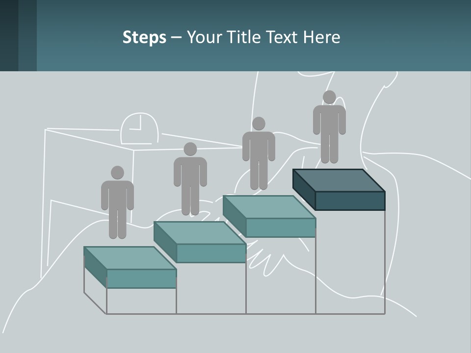 A Man Sitting In Front Of A Desk With A Computer On It PowerPoint Template