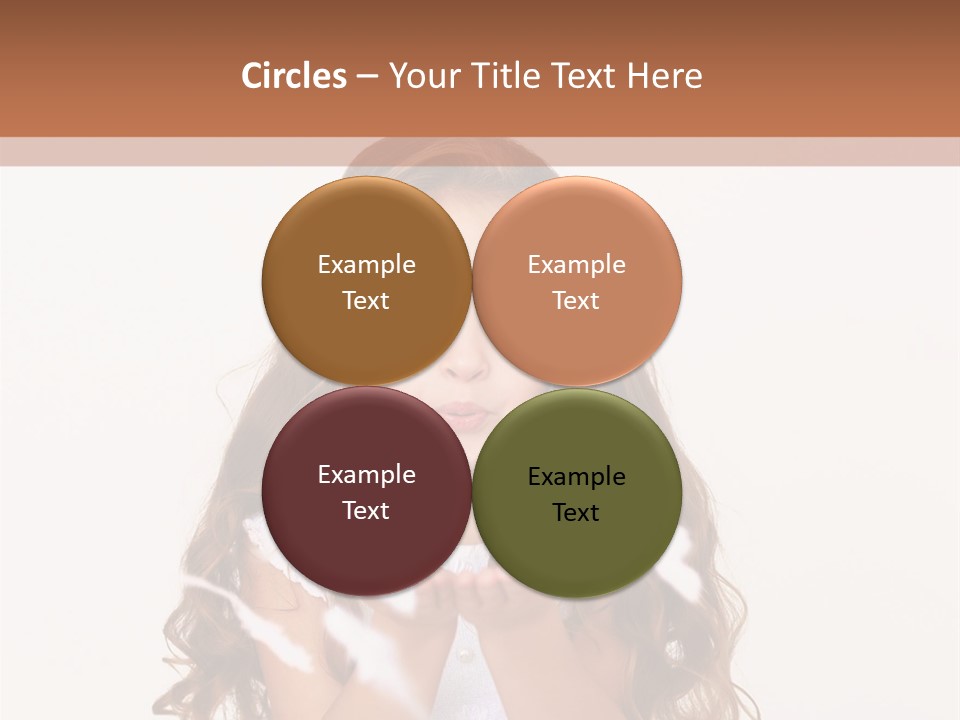 A Little Girl Is Blowing Bubbles In Her Hands PowerPoint Template