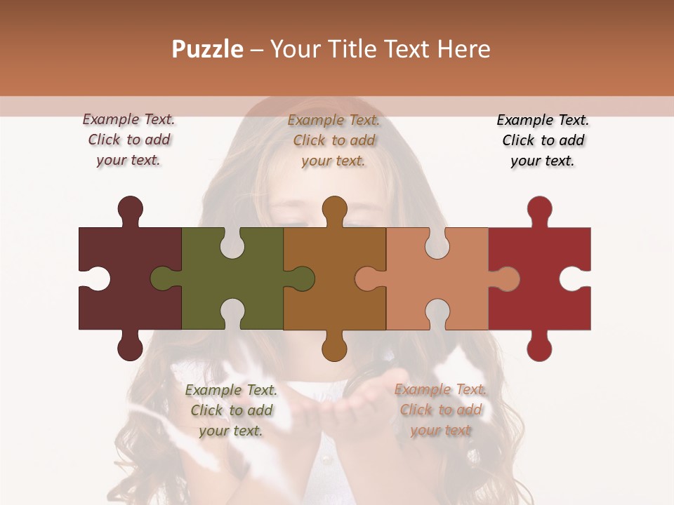 A Little Girl Is Blowing Bubbles In Her Hands PowerPoint Template