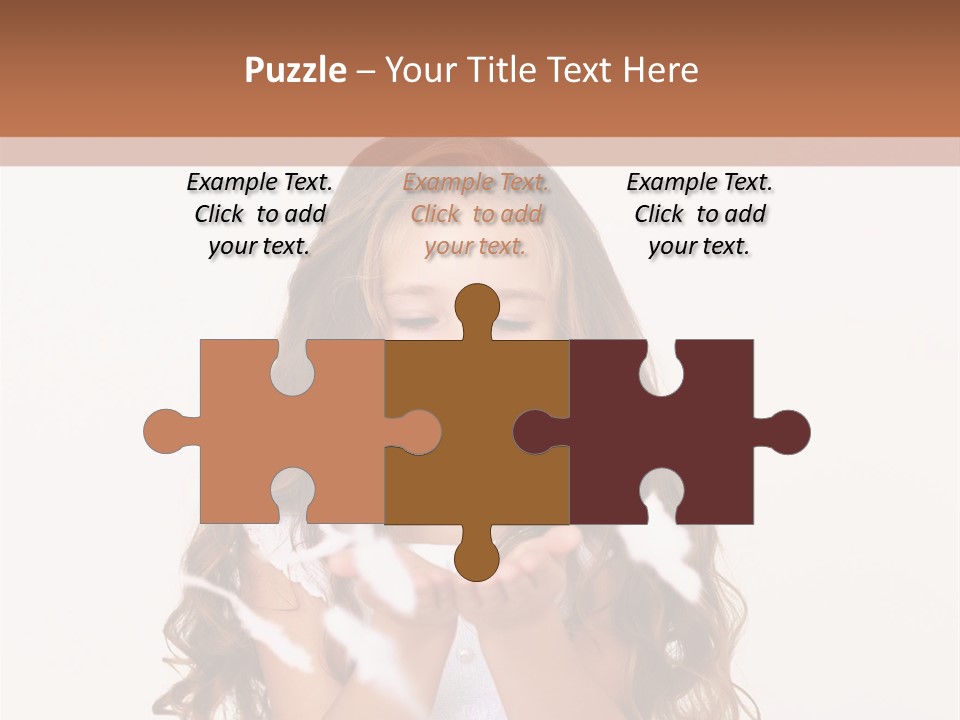 A Little Girl Is Blowing Bubbles In Her Hands PowerPoint Template