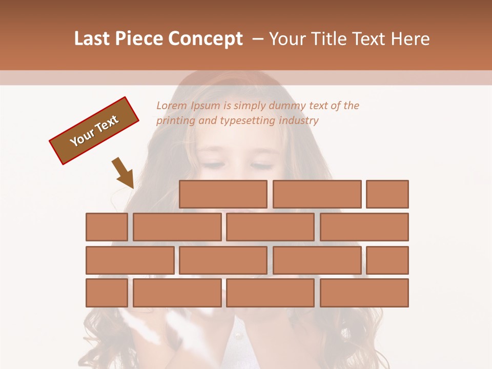 A Little Girl Is Blowing Bubbles In Her Hands PowerPoint Template