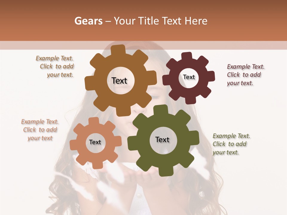 A Little Girl Is Blowing Bubbles In Her Hands PowerPoint Template