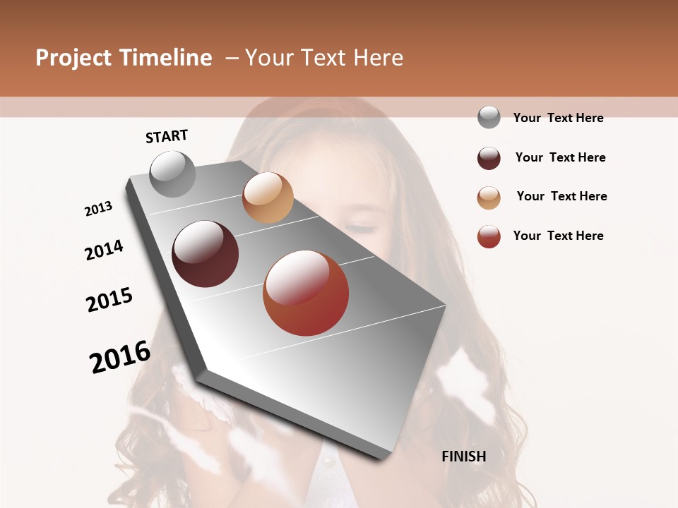 A Little Girl Is Blowing Bubbles In Her Hands PowerPoint Template